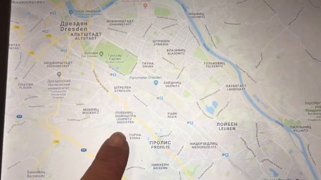 Районы Дрездена. Карта города. смотреть онлайн