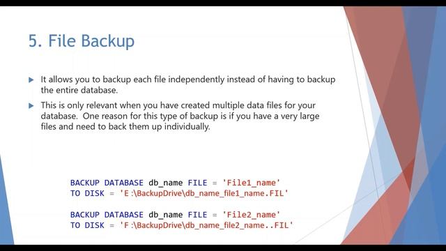 Types of Backup in SQL Server || Ms SQL смотреть онлайн
