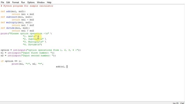 Python program for simple arithmetic calculator смотреть онлайн