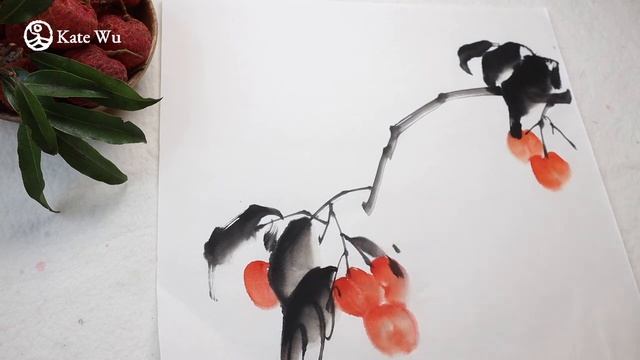 Birds and lychee Chinese Painting | Traditional Freestyle Chinese Painting смотреть онлайн