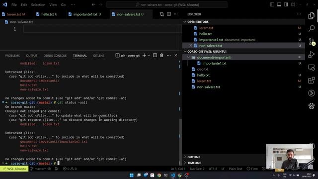 Vedere lo stato dei file con git status | Lezione 8 смотреть онлайн
