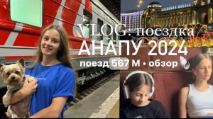 Наша поездка в АНАПУ 2024!|поезд 567М обзор|Поехали с СОБАКОЙ 2 суток!