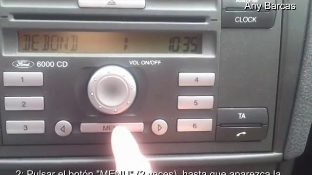 Desvincular móvil de la radio Ford 6000CD смотреть онлайн