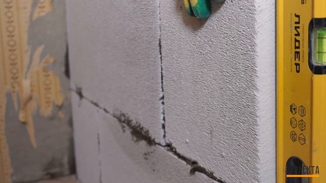 Возведение стен в ванной комнате из газобетонных блоков