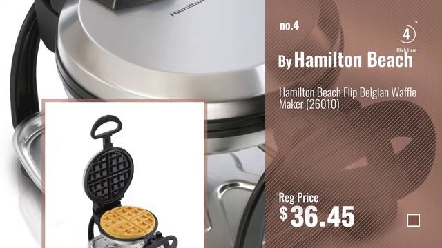 Top 10 Hamilton Beach Waffle Irons [2018]: Hamilton Beach 4-Piece Belgian Waffle Maker (26020) смотреть онлайн