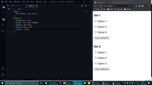 How to deselect radio buttons using JavaScript? Complete tutorial | Code Grind смотреть онлайн