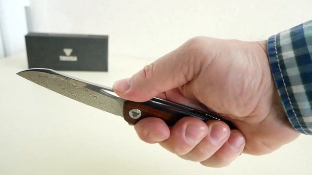 Aries2.0-01, TY08 WD, 110 layers damascus, Ironwood смотреть онлайн