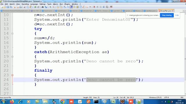 Java with Krish Episode 7 (Exception Handling part 1- defintn,syntax,types, multi catch,chk &Unchk) смотреть онлайн