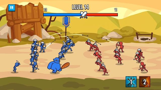 ЭВОЛЮЦИЯ СИНЕЙ АРМИИ СТИКМЕНОВ. МАКСИМАЛЬНЫЙ УРОВЕНЬ! Stick Wars 2 смотреть онлайн