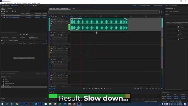 SPEED UP or SLOW DOWN AUDIO without changing pitch | Adobe Audition смотреть онлайн