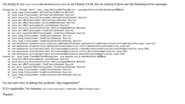 MATLAB startup error ubuntu 14.04 смотреть онлайн