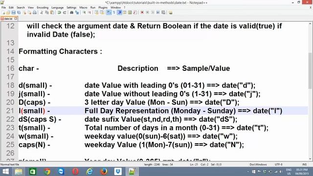 DATE Built in Methods in PHP - VIDEO 1 смотреть онлайн