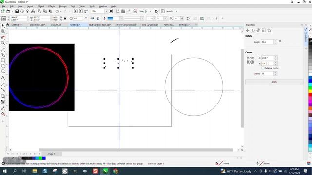 Corel Draw Tips & Tricks Draw this and use rotate tool and Interactive tool смотреть онлайн