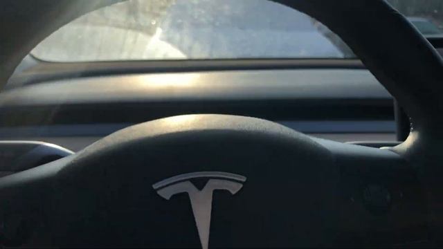 Как заводится Тесла Модель 3 в мороз Tesla Model 3 Cold Start