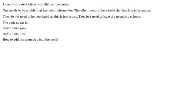 Databases: How to create tables with geometry in Postgres? смотреть онлайн