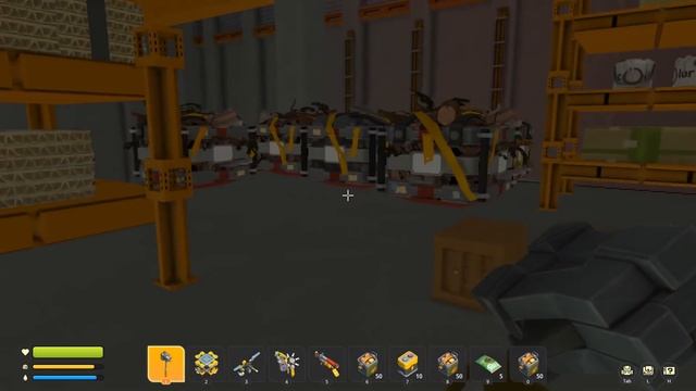 МЕХАНИК ВРЫВАЕТСЯ НА СКЛАД РОБОТОВ Scrap Mechanic смотреть онлайн