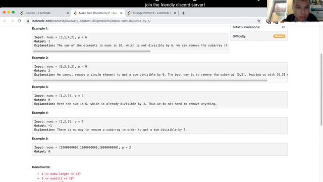 1590. Make Sum Divisible by P (Leetcode Medium) смотреть онлайн