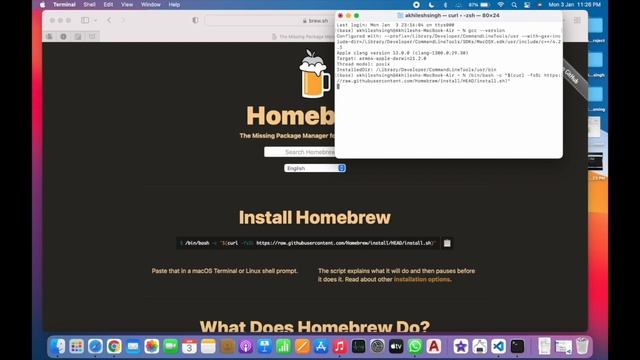 VS code full setup for C/C++ || How to install Home-brew and gcc on Mac | In Hindi @AkhilSinghOffic смотреть онлайн