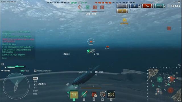 World of Warships: submarino U-69 / подводная лодка U-69 смотреть онлайн