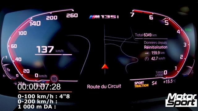 BMW M135i (F40) : 0-200 Km/h