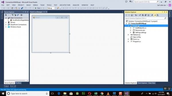 C# Tutorial Window Form  1 Connect the MySql Workbench With Visual Studio