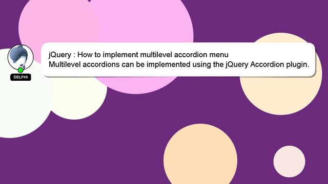 jQuery : How to implement multilevel accordion menu смотреть онлайн