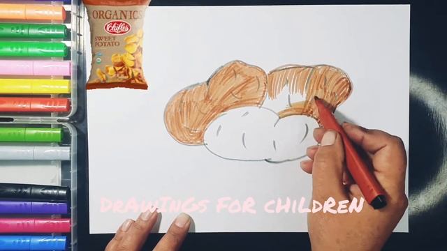 How to draw potatoes in stages / Как рисовать картошку поэтапно / Kartoshkaning rasmini chizish смотреть онлайн