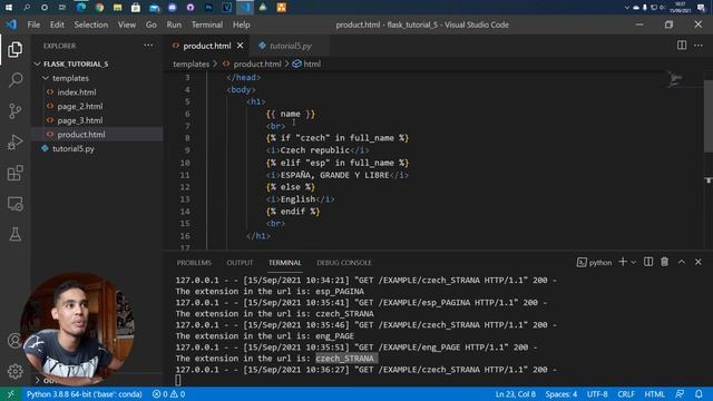 TUTORIAL FLASK #5 - JINJA2 смотреть онлайн