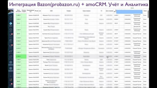 Bazon & amoCRM. смотреть онлайн