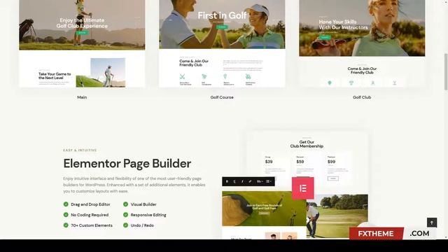 Putter - Golf Course and Playing Ground WordPress Theme sport shop training смотреть онлайн