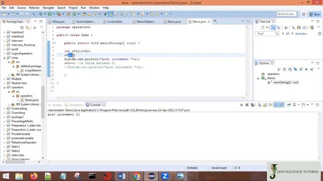 java tutorial for beginners || JAVA Increment & Decrement OPERATORS || JAVA DAY-2 PART-3 смотреть онлайн