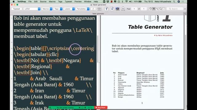 Table Generator untuk membuat skrip table LaTeX смотреть онлайн