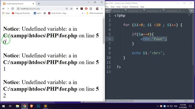 PHP CONTINUE AND BREAK STATEMENT смотреть онлайн