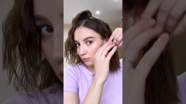 Быстрая прическа на любую длину волос | Топовая прическа на каре #прически #прическившколу смотреть онлайн