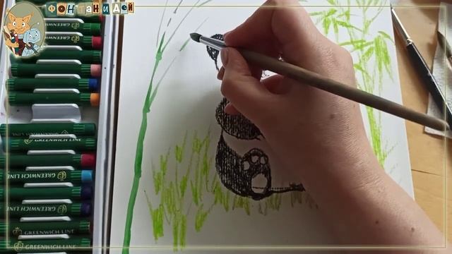 МК по рисованию "Панда в бамбуковом лесу" смотреть онлайн