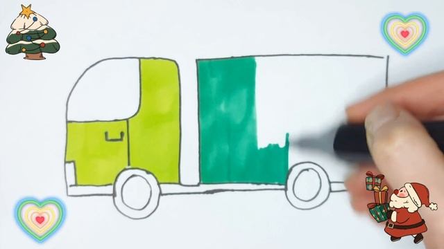 Рисуем маркерами грузовик/Для срисовки/how to draw a car with markers смотреть онлайн