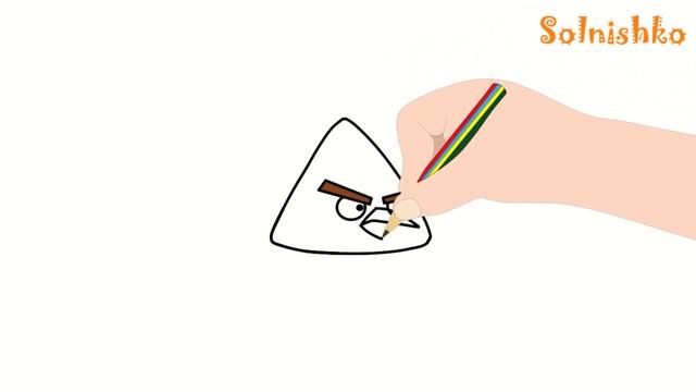 Как нарисовать Чака из Энгри Бердс или Angry Birds. How to draw Chuck from Angry Birds. смотреть онлайн