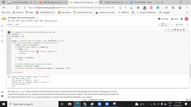Break & Continue, Pass statement in Python Programming Part 2 смотреть онлайн