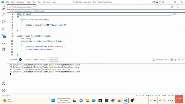 Java Error - can't find main method in class смотреть онлайн