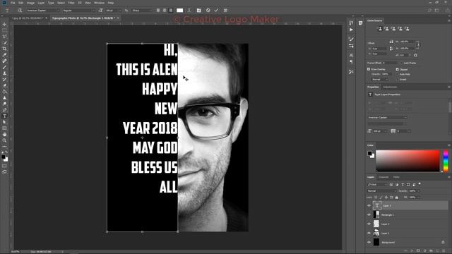A Powerful Typographic Portrait Poster | | Photoshop CC 2018 | | Deep Tutorial 2018