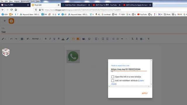 How to Add Whatsapp Chat Button On Blogger / Wordpress / HTML /PHP/etc | व्हाट्सएप्प चैट बटन लगायें смотреть онлайн