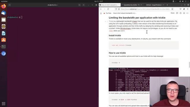 How to limit network bandwidth in Linux смотреть онлайн