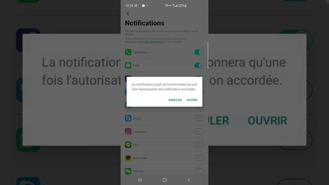 Paramètres de notification des applications DAFIT et démarrage automatique des applications Samsung смотреть онлайн