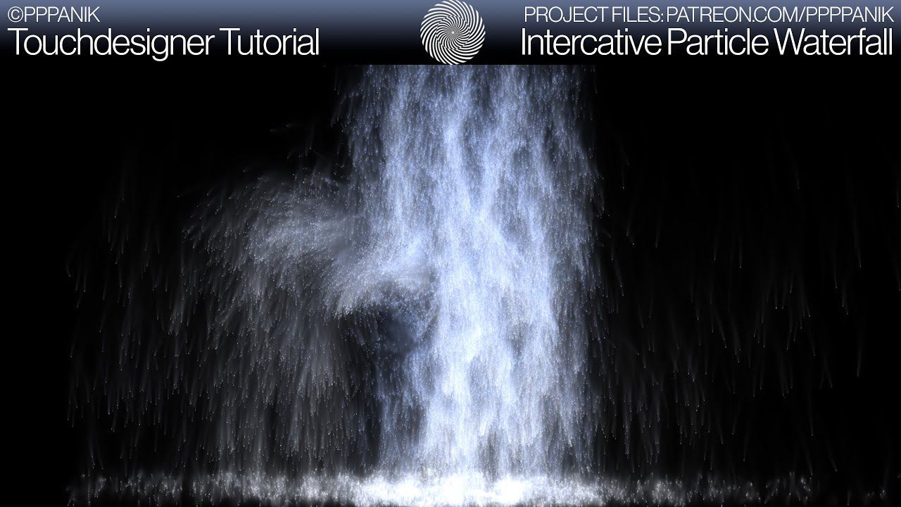 INTERACTIVE PARTICLE WATERFALL - TOUCHDESIGNER TUTORIAL смотреть онлайн