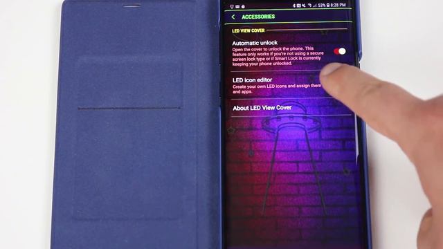 Samsung Galaxy Note 9 LED wallet cover Case смотреть онлайн