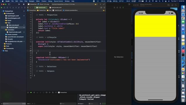 iOS Programming: Firebase Todo App (Part 2/6) - UITableView and Cells смотреть онлайн