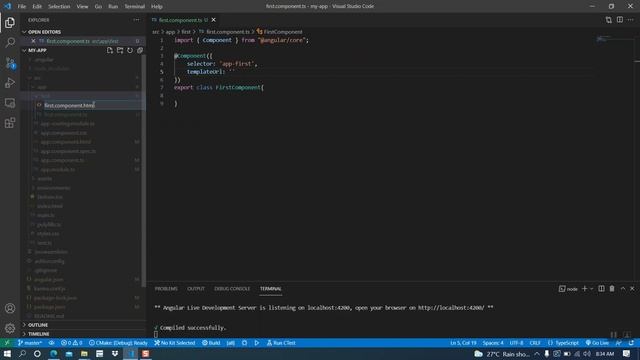 Creating the First Component | Angular Tutorial смотреть онлайн