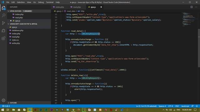 Ajax in Javascirpt Part 3/4 | Delete Records From Database Using PHP смотреть онлайн