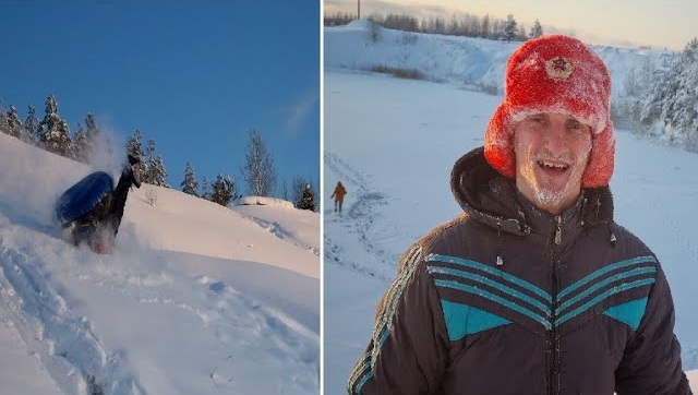 Катаемся на ватрушках (Шапки)