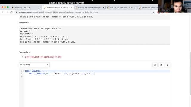 1742. Maximum Number of Balls in a Box (Leetcode Easy) смотреть онлайн